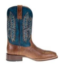 Ariat Men's Valor Ultra Dark Tan 11in. Rocky Blue Square Toe Boots 11 Ariat Men's Valor Ultra Dark Tan 11in. Rocky Blue Square Toe Boots -Western Cowboy Equipment 10034080 4