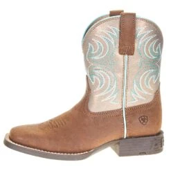 Ariat Youth Metallic Bronze Cowboy Boot -Western Cowboy Equipment 10038443 2