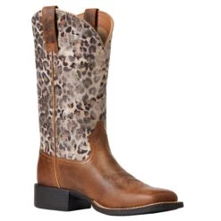 Ariat Women's Round Up Wide Square Toe Western Boot -Western Cowboy Equipment 10040363 3