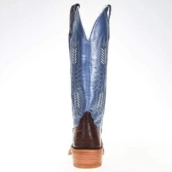 Rios Of Mercedes Women's Ride Ready KangoTobac Smooth Ostrich 15in. Blue Top Cowgirl Boot 10 Rios Of Mercedes Women's Ride Ready KangoTobac Smooth Ostrich 15in. Blue Top Cowgirl Boot -Western Cowboy Equipment 106141 3