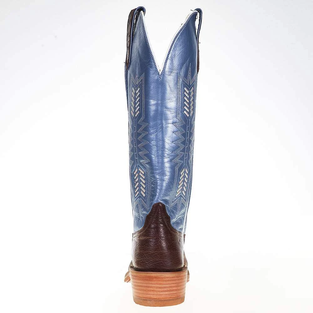 Rios Of Mercedes Women's Ride Ready KangoTobac Smooth Ostrich 15in. Blue Top Cowgirl Boot 6 Rios Of Mercedes Women's Ride Ready KangoTobac Smooth Ostrich 15in. Blue Top Cowgirl Boot - Image 4