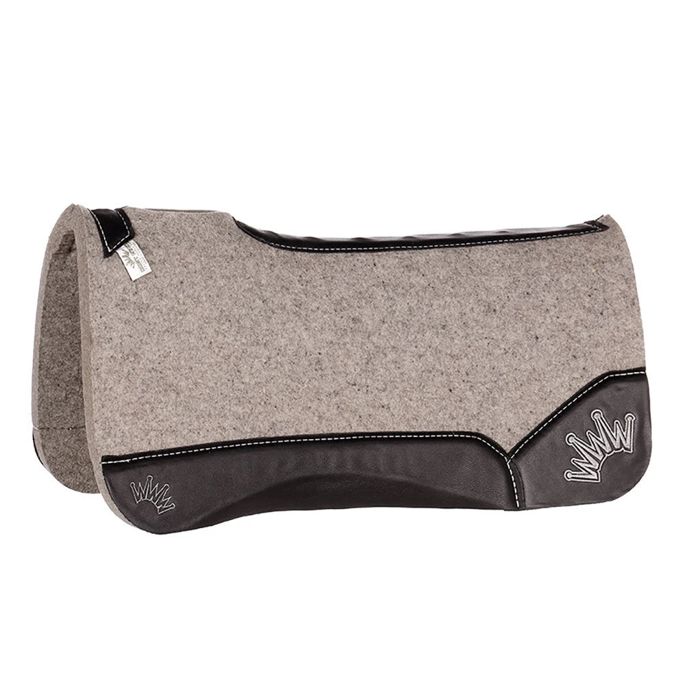 Best Ever Pads Kush 1 Inch Felt Saddle Pad With Black Wear Leathers 3 Best Ever Pads Kush 1 Inch Felt Saddle Pad With Black Wear Leathers