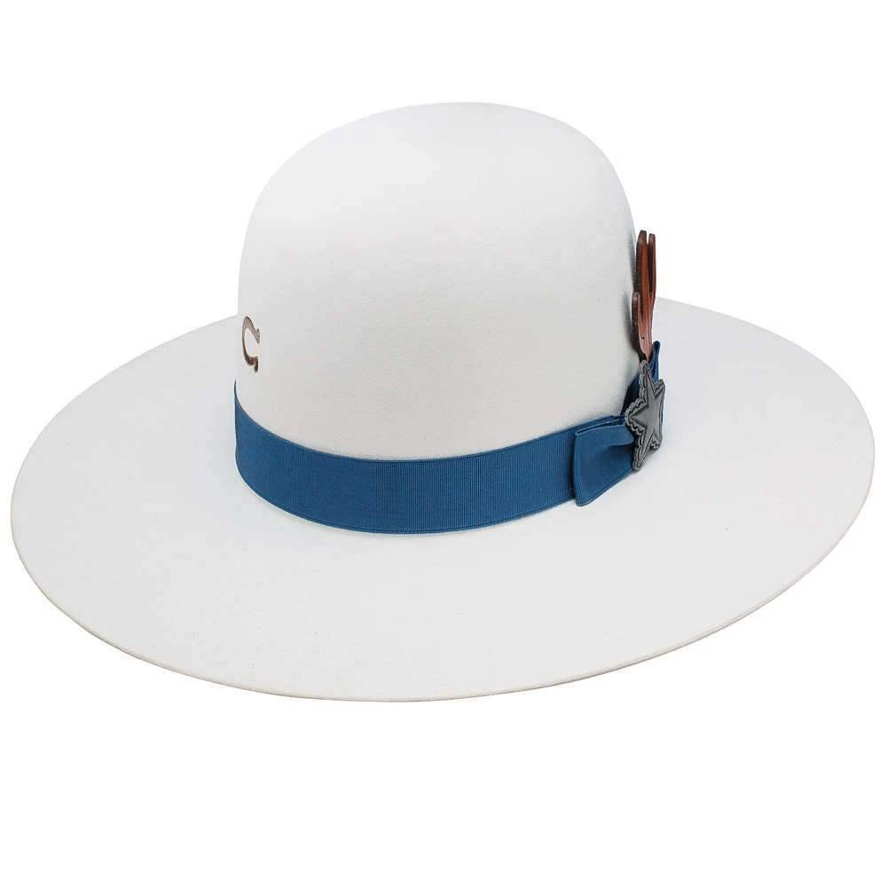 Charlie 1 Horse 10X White Josephine 4 1/4in. Brim Fashion Hat 3 Charlie 1 Horse 10X White Josephine 4 1/4in. Brim Fashion Hat
