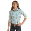 Girl's Panhandle Rodeo Poster Print Snap Shirt -Western Cowboy Equipment 152386 default l