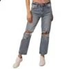 Dear John Denim Inc Women's Jodi Super High Rise Cropped Straight Jeans -Western Cowboy Equipment 155380 default l