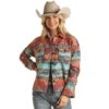 Rock & Roll Denim Women's Aztec Print Shirt Jacket -Western Cowboy Equipment 156191 default l