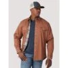 Wrangler Men's Brown Flannel Lined Work Shirt 1 Wrangler Men's Brown Flannel Lined Work Shirt -Western Cowboy Equipment 160379 default l