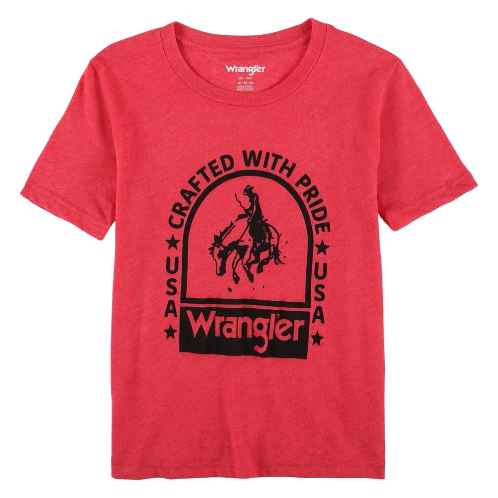 Wrangler Boy's Crafted With Pride Red Graphic Tee 3 Wrangler Boy's Crafted With Pride Red Graphic Tee