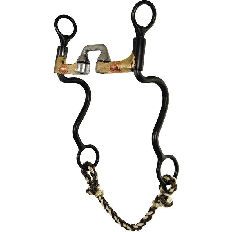 Dutton Copper Wrapped One By One Cavalry 8in. Cheek Bit 3 Dutton Copper Wrapped One By One Cavalry 8in. Cheek Bit