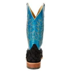 Anderson Bean Men's Matte Black Bass Boots 13in. Blue Luster Top Boot 10 Anderson Bean Men's Matte Black Bass Boots 13in. Blue Luster Top Boot -Western Cowboy Equipment 323501 3