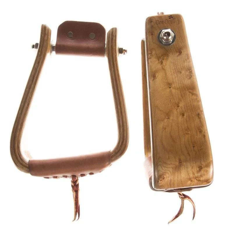 Don Orrell Birds Eye Maple 3in. Angled Roper Stirrup 3 Don Orrell Birds Eye Maple 3in. Angled Roper Stirrup