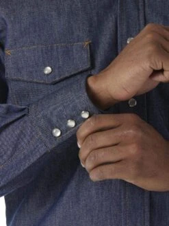 Wrangler Mens FR Flame Resistant Long Sleeve Twill Work Shirt -Western Cowboy Equipment 81JTf9pqGlL