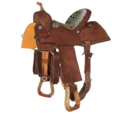 Western Cowboy Equipment 30 Nrs Competitors NRS Competitor Series Chocolate Youth Roughout Barrel Racing Saddle