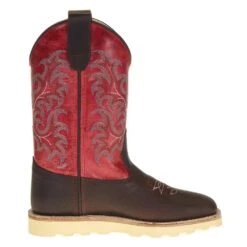 Old West Children's Brown Rugby Grenadine Red Boot -Western Cowboy Equipment BCS1951 4
