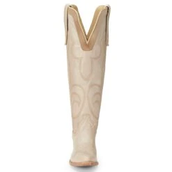 Justin Boots Women's Vintage Verlie Vanilla 17 In Top Round Toe Cowgirl Boot -Western Cowboy Equipment JST 008 VN4475