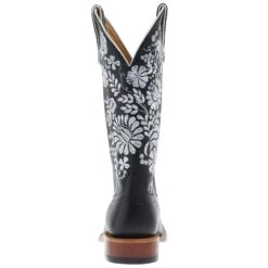 Macie Bean Women`s Black Eyed Susan Black Water Top Boot -Western Cowboy Equipment M9166 04