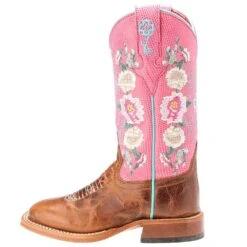 Macie Bean Boots Kids Honey Bunch-Rose Lizard Top Boot -Western Cowboy Equipment MK7047 2