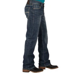 Rock N Roll Cowboy Mens N Double Barrel Relaxed Fit Straight Leg Jeans -Western Cowboy Equipment MOS8553 2