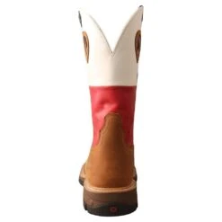 Twisted X Menin.s Light Brown 12in. Texas Flag Soft Toe Work Boot -Western Cowboy Equipment MXB0007 3