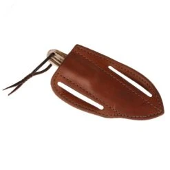 Nrs Ranch Knives Cowtown Knife Abilene W/ Plain Leather Pancake Sheath -Western Cowboy Equipment NRS AKPS 5