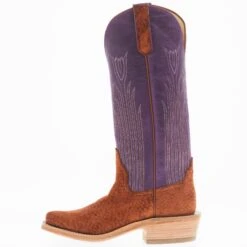 Rios Of Mercedes Women's Rust Carpincho Violet Buffamonte Top Boot -Western Cowboy Equipment RIOS 106 03