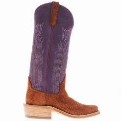 Rios Of Mercedes Women's Rust Carpincho Violet Buffamonte Top Boot -Western Cowboy Equipment RIOS 106 05