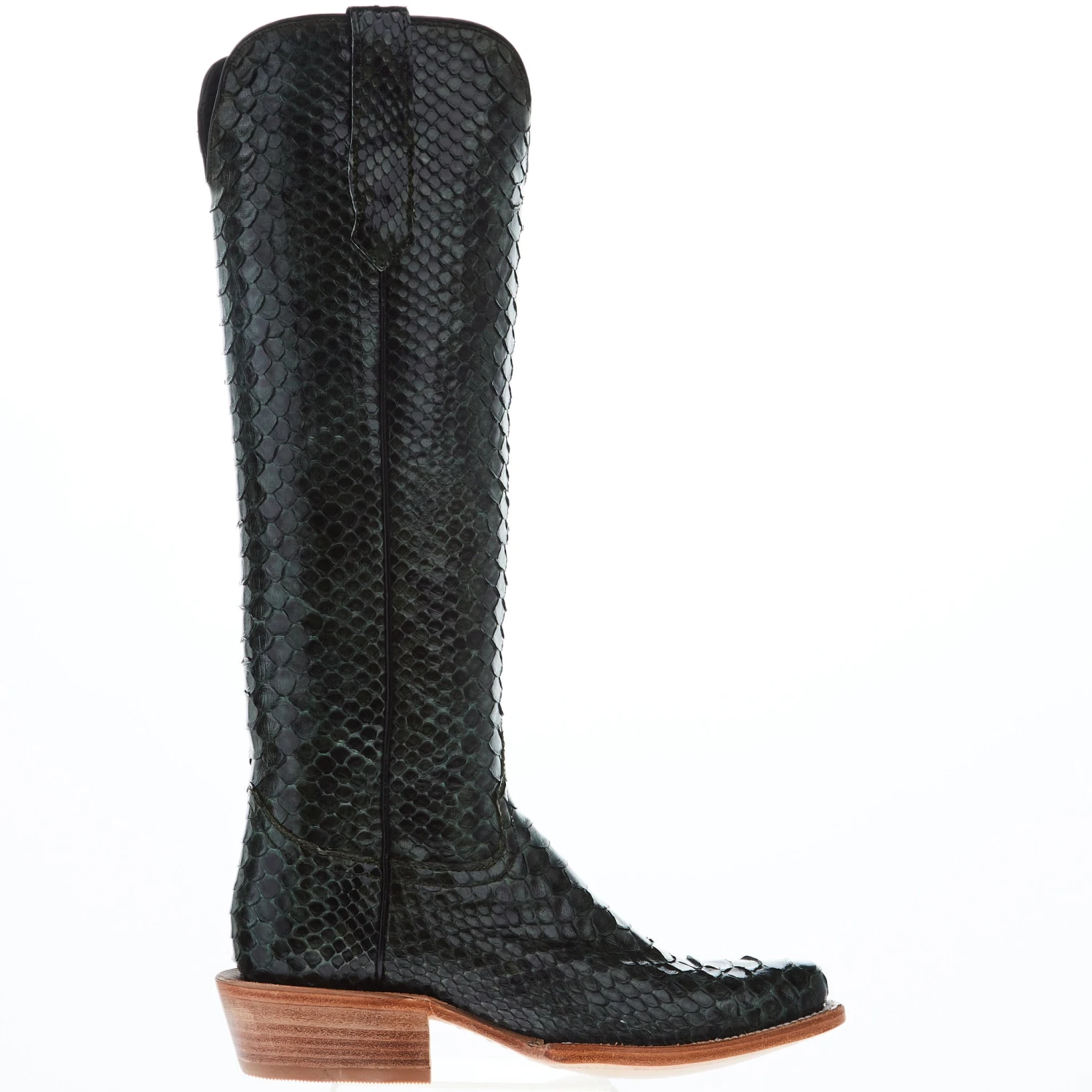 R Watson Boots Women's Dark Green Python 17 In Top Cowgirl Boot 5 R Watson Boots Women's Dark Green Python 17 In Top Cowgirl Boot - Image 3