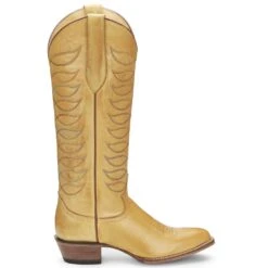 Justin Boots Women's Whitley Antique Yellow Vintage Justin Cowgirl Boots -Western Cowboy Equipment vn4462 4